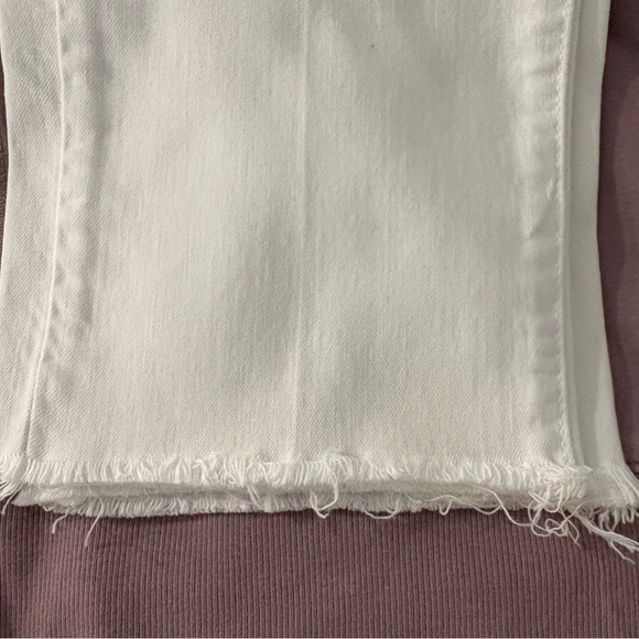 Just Black White Distressed Denim Mid Rise Skinny Jeans Size 27P Cotton Blend - Picture 7 of 8